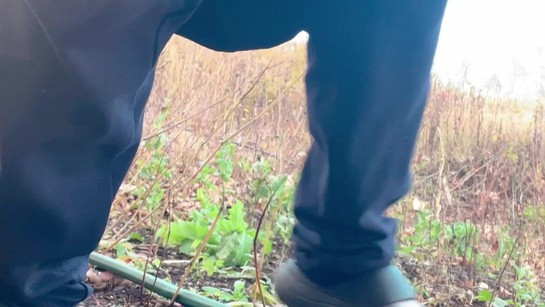 sweethanajapanese: 尿水、庭へ歩いて