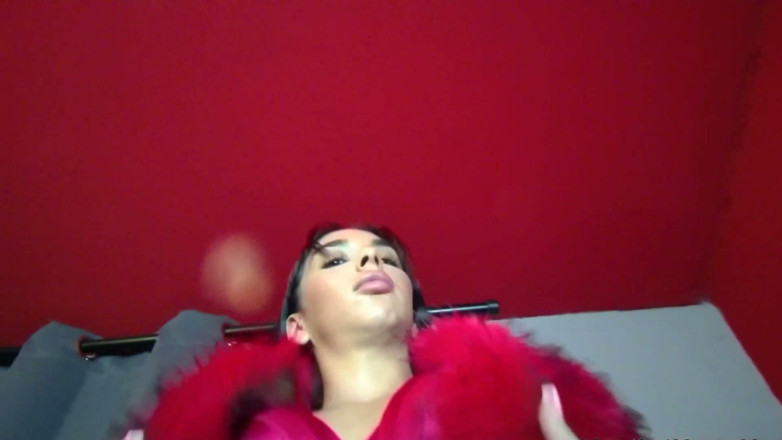 Solo Austria: Arrogant Red Fur Boot Princess: Spitting and Stomping on a...
