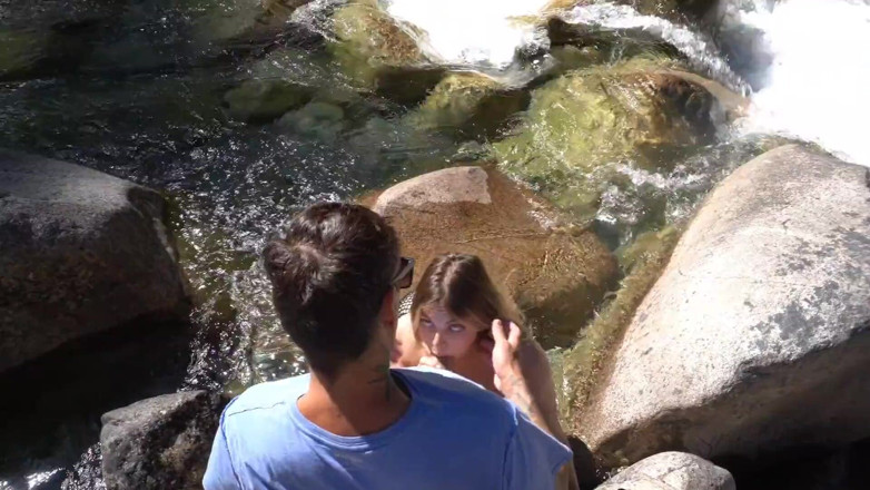 Keila Bassi: Blowjob and Cumshot on Her Face in a Beautiful River...