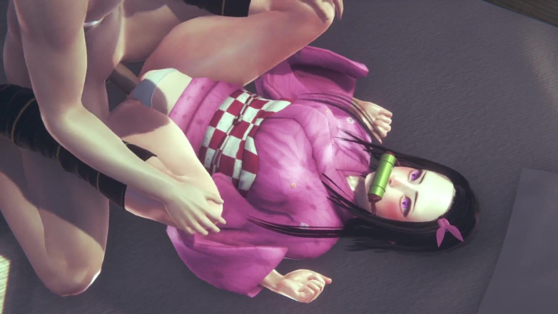 Wraith ward: Nezuko kamado今天非常饥渴：恶魔屠宰者成人动漫模仿