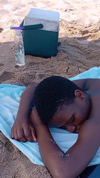 18 Year Old Ebony Getting Fucked at the Beach