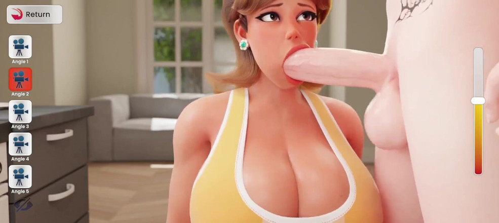 Xr Gamer: Debbie fa un pompino a eden in cucina