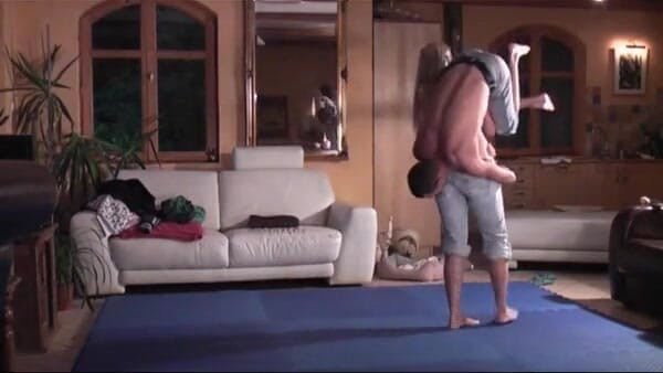 European Lift and Carry Club: Homemade wrestlign action with hot blonde teen