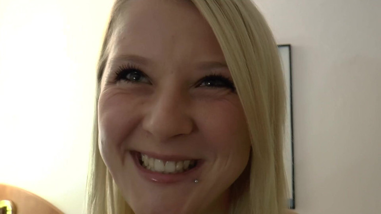 Casting GIRLS AND FIRST PORNO: Blonde Teen Gets Naked, Horny and Masturbates with Huge Dildo...
