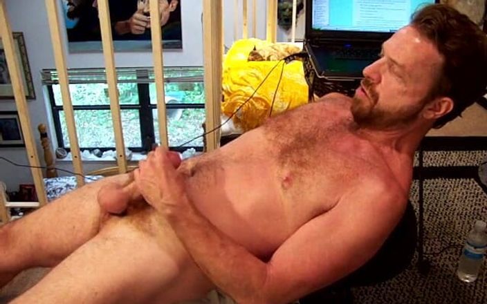Hairyartist: Hairyartist- Horny Showoff Stuffs His Hairy Hole