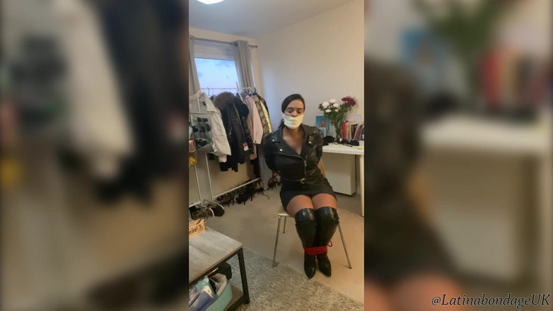 Latina Fetish: Latina Tied up and Gagged with Microfoam (hd)