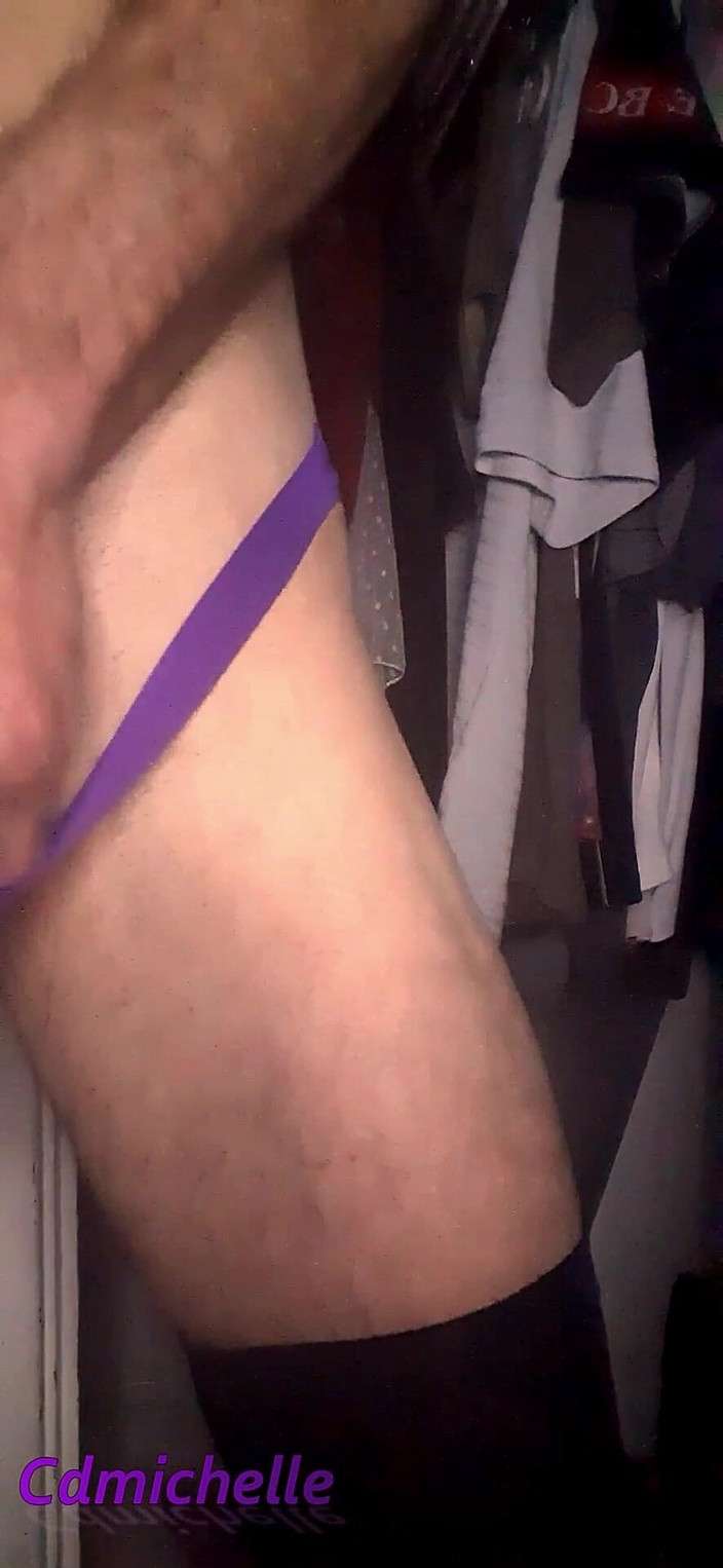 Crossdressers Cd Michelle wearing sexy lingerie: Cdmichelle Nosí Pár Kalhotek