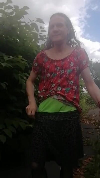 Slut Bella: Outdoors Strip and Cum