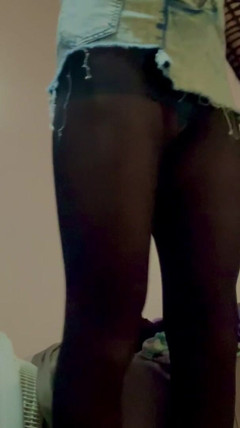 Sexy Pantyhose Stupid Slut Posing and Being a Little Teasing Whore