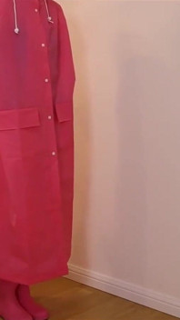 White Silk Raincoat Tape Restraint Part 1