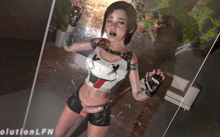 Evolution LFN: Ellie Riding Lara Crofts Belly Bulger Futa Dick / Bonus Ellie's...