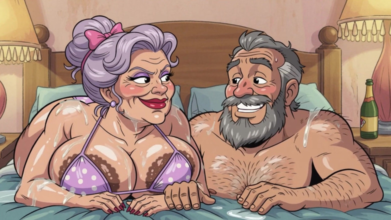 Huge Boobs: Gamla par i motellrumsanimer