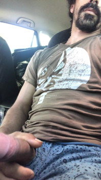 POV Fast Thick Cum Guy Masturbating in Car