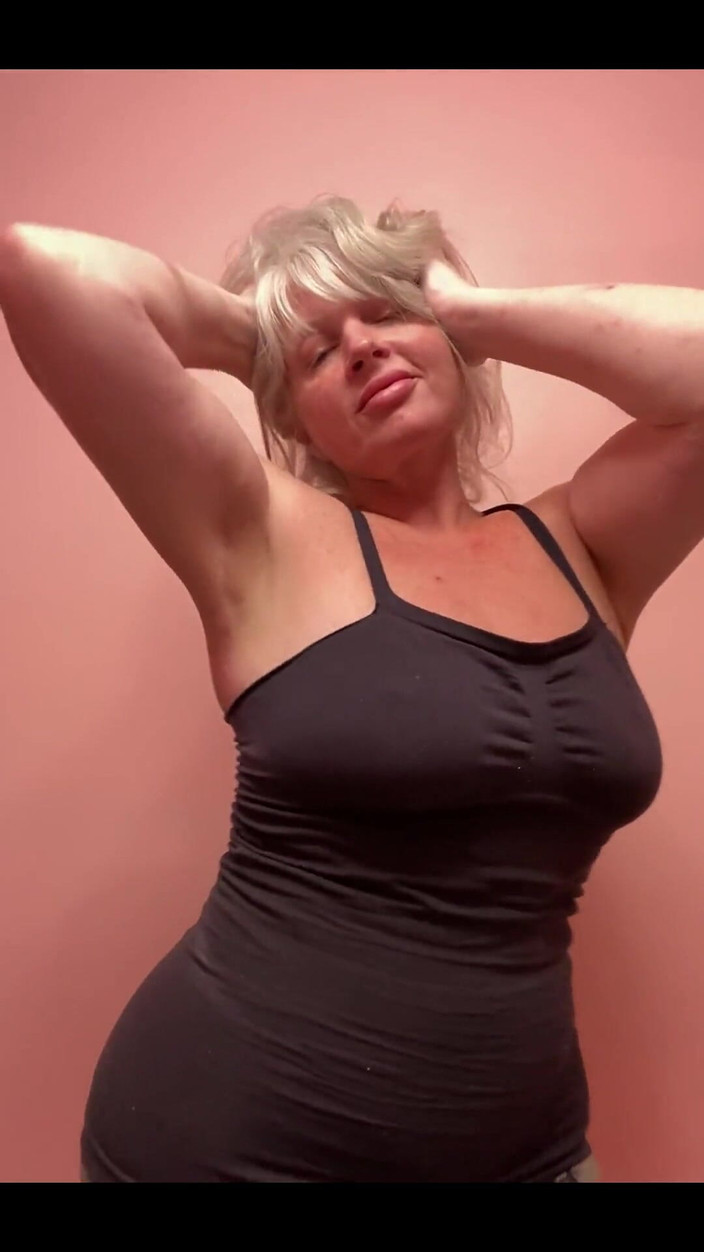 PaintedRose: Stepmommy in Yoga Shorts in Her Bathroom