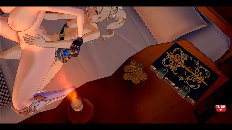 HentaiTubes: 原神変態ふたなり、バーバラ、ジーンが主役を務める親密なシーンに登場します