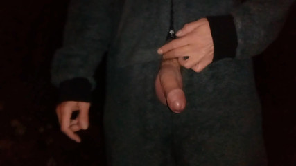 Rockardglans: Night Time Onesie Wank Outdoors - Rockard Stepdaddy