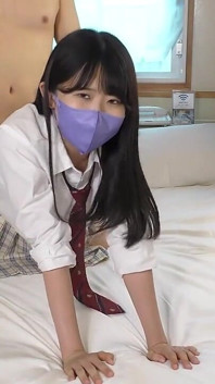 18-year-old Japanese Black-haired Beauty. Cute Amateur, Blowjob and Sex. Uncensored, Asian, Hentai, POV, School Uniform Cosplay.