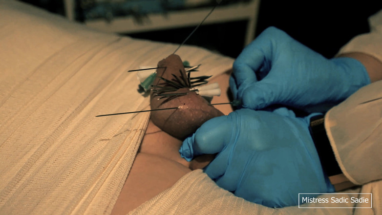 Sadic Sadie: Medizinisches Spiel mit Mumifizierung, Nadeln, KVT und Elektrospiel.