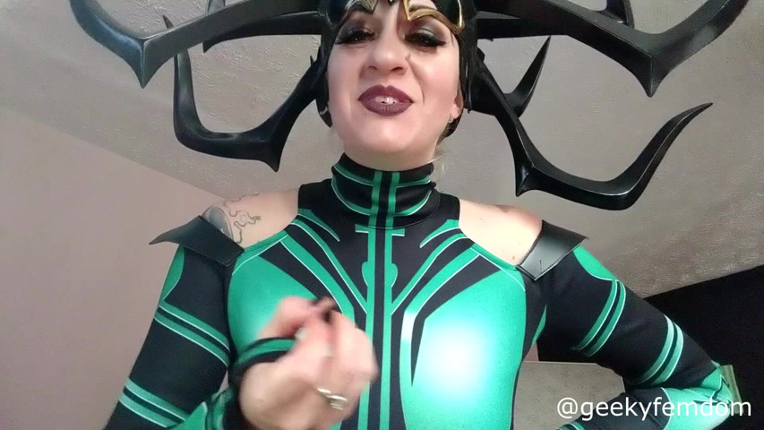 Hela World Wide Jerk off Instruction (Geeky femdom)