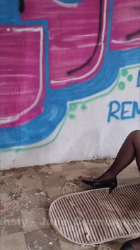 Abandoned Building Floor Slut - Julie Caught Wanking on Dirty Floor