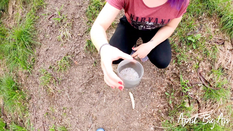 April BigAss: Drinking pee on the street from Argentina vacation, yellow all