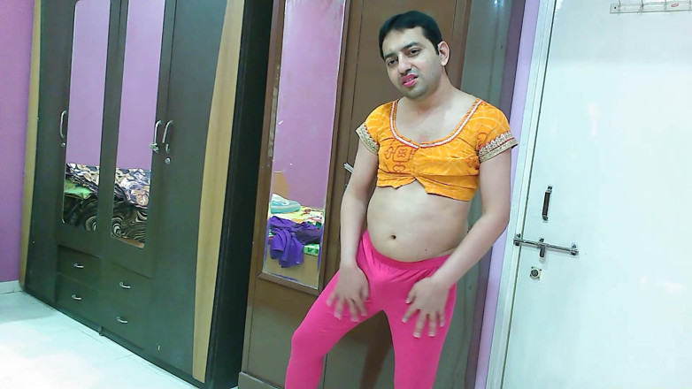 Cute & Nude Crossdresser: Sweet sissy crossdresser femboy Sweet Lollipop in a sexy top...