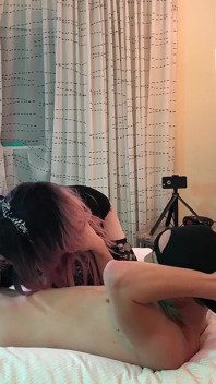 Gótica Crossdresser Jade Madison chupando pau - compilação 4