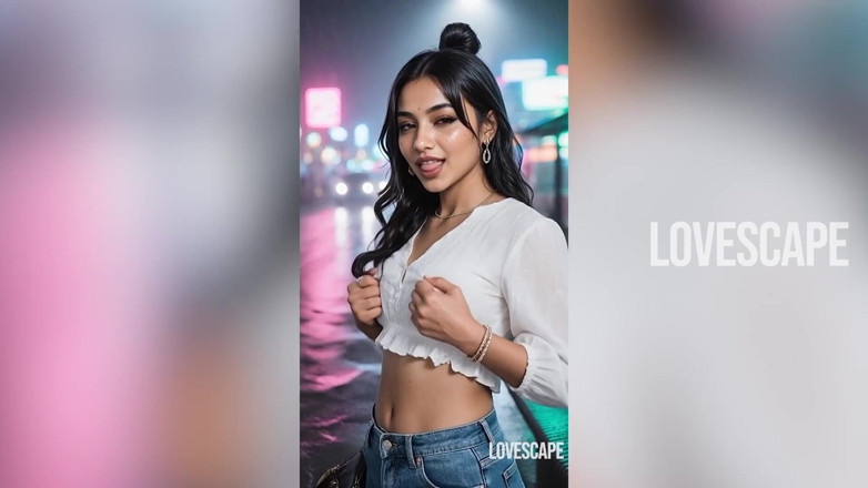 Lovescape: Bus ride berisiko: gadis india orang asing di tempat umum