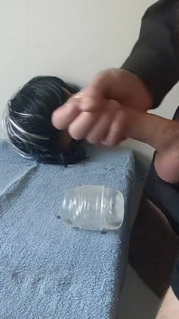 I Use My Fleshlight to Enjoy and Ended with a Facial on a Dollhead