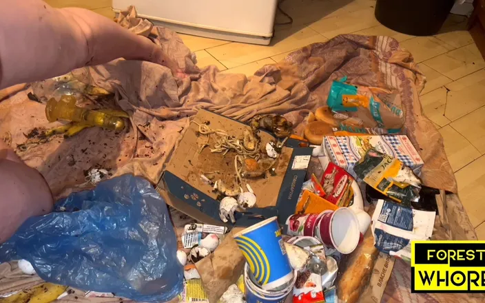 Forest-Whore: My Stupid Pig #6 Eating Garbage