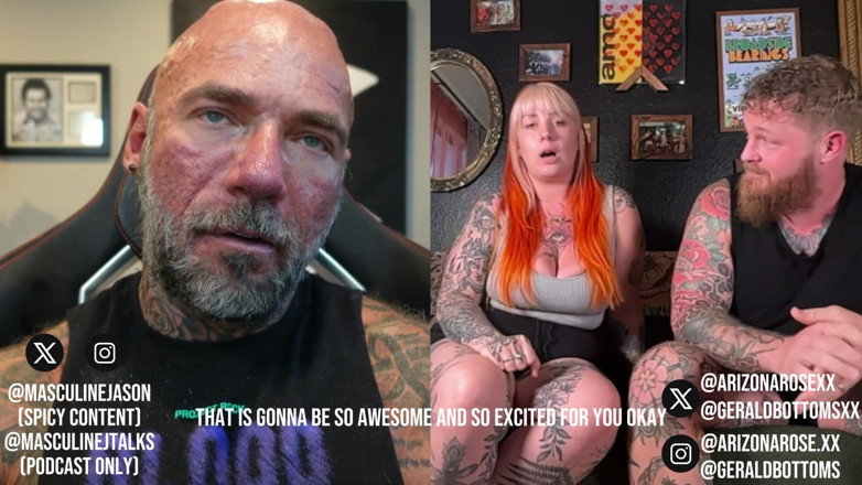 Raw and Uncensored with Masculine Jason: Porn Star Confessions - Arizona Rose and Gerald Bottoms (episode 207)