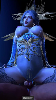 La modella di cosplay hot 3D con un abito sexy si è fatta scopare la figa bagnata
