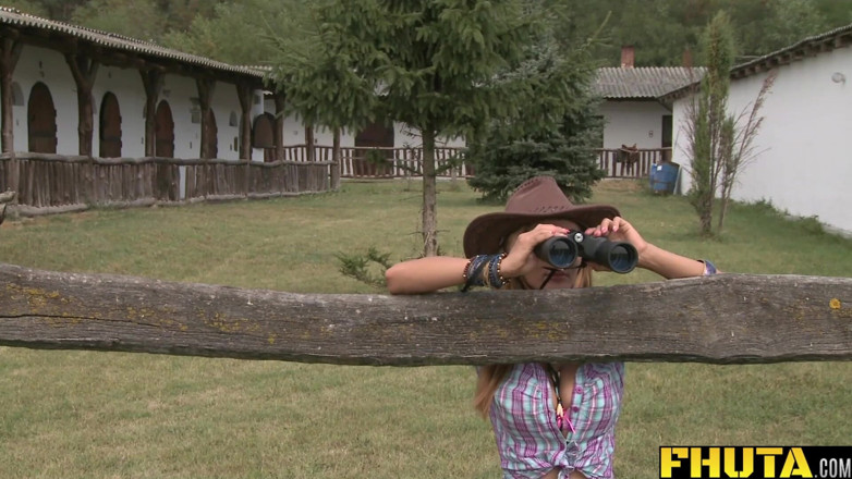 FHUTA: FHUTA - Farm girl Sandra Romain takes a huge dick up...