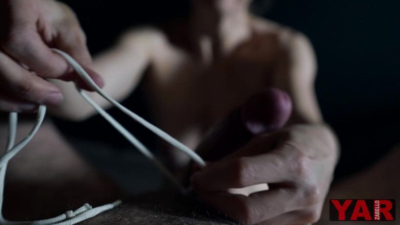 YARzabello: Tying rope big cock and blowjob before cum in mouth