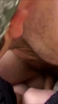 BBW chick gets a warm load in her mouth in close up