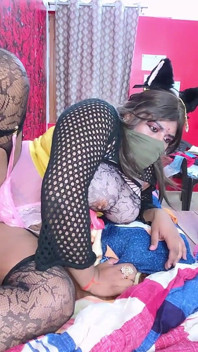 Super Sexy Indian Crossdresser Rina Deep Anal Fuck Monster Dildo