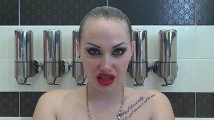 Goddess Misha Goldy: Lip smelling, kissing, duck face with huge red lips