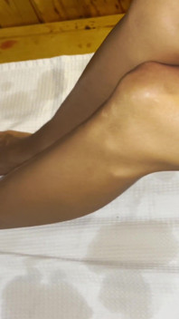 My Skinny Indian Step Sister Gives Me Oily Footjob in a Public Sauna