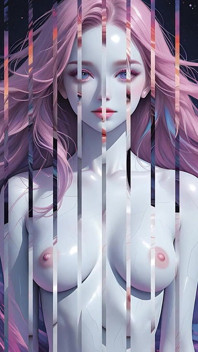 Lustrender: Living Abstract Art Skin Big Tit Morphing Beauty - Ai Video