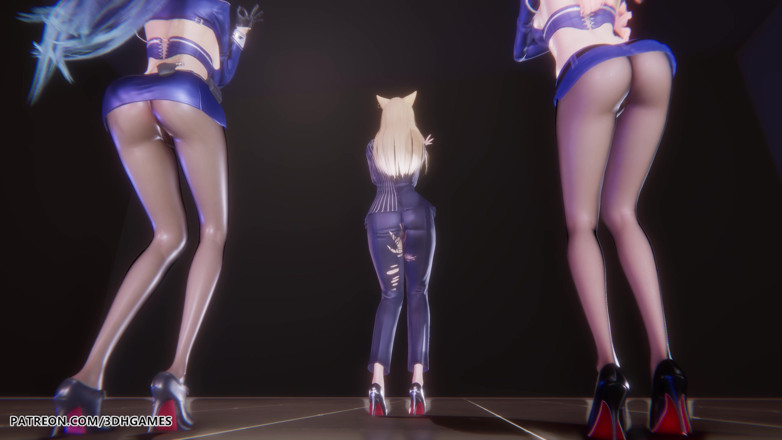 3D-Hentai Games: [mmd] Twice - parla che parla Ahri Seraphine Kaisa sexy spogliarello...