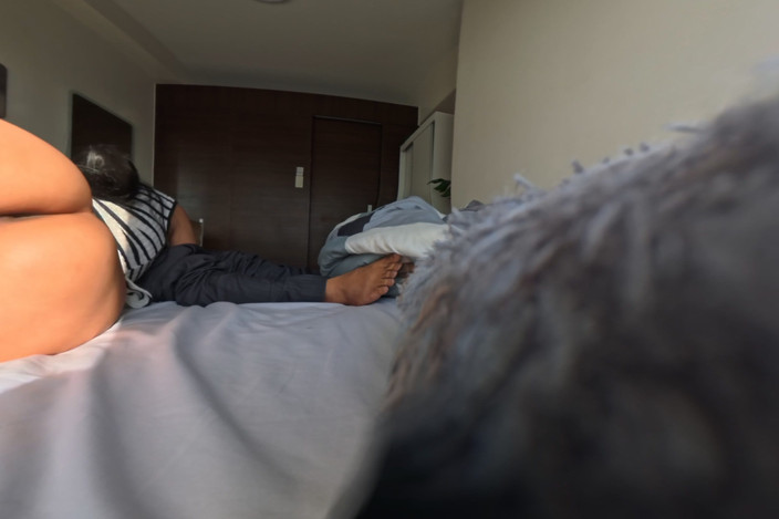 Aiko Maine: Vr Cozy 침대 360 POV 뒤에서