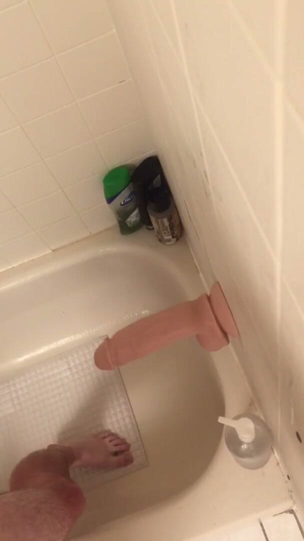 Sam B5: Big Dildo Fucking My Ass in the Shower