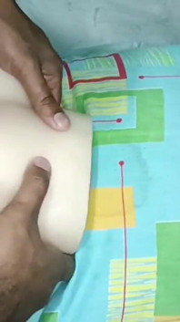 Very Horny in Tight White Doll