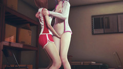 Waifu club 3D: Redhead Girl Fingers Her Friend's Pussy