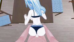 Hentai_Smash: Sae Niijima has her legs spread and fucked on a...