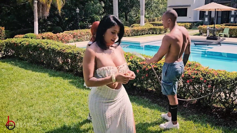 BrandonCruz82: My Busty Boss and Her Big-bootied Friend Swallow My Cock...