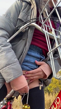 No.129 Cycling with My Tucked-up Pussy Exposed Part 4