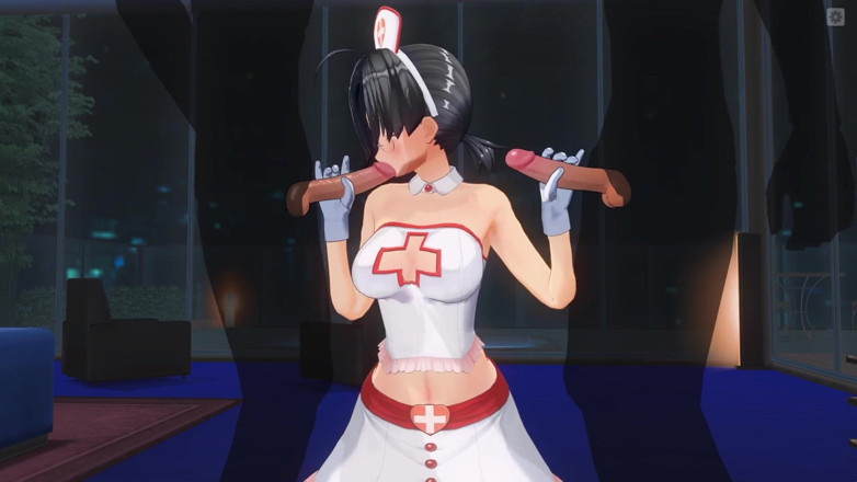 H3DC: Jururawat hentai 3D menghisap batang daripada dua pesakit sekaligus