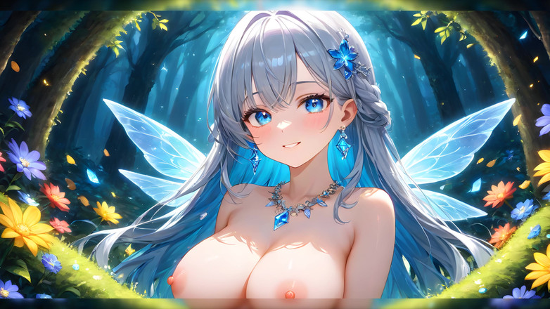 LustRender: Curves Terpesona - Awek Fairy yang bertetek besar di hutan ajaib...