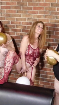 Three Girls and Their Balloons